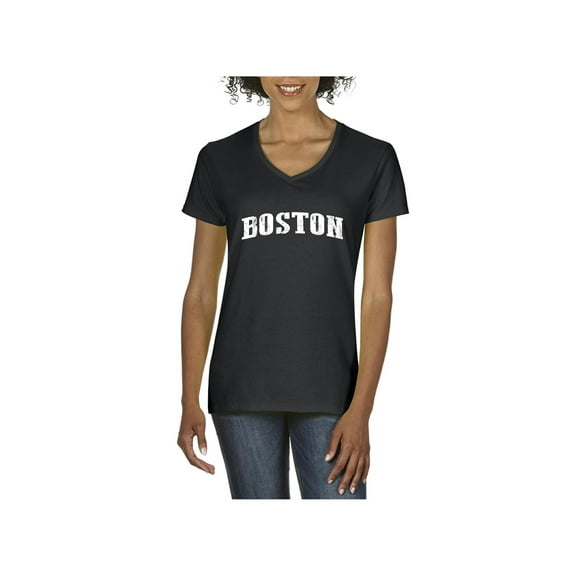 MmF - Women's T-Shirt V-Neck Short Sleeve, up to Women Size 3XL - Santa Clara