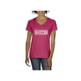 thumbnail image 1 of MmF - Women's T-Shirt V-Neck Short Sleeve, up to Women Size 3XL - Soccer Balls, 1 of 5
