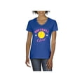thumbnail image 1 of MmF - Women's T-Shirt V-Neck Short Sleeve, up to Women Size 3XL - Softball Girl, 1 of 5