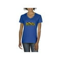 thumbnail image 1 of MmF - Women's T-Shirt V-Neck Short Sleeve, up to Women Size 3XL - Softball Play Hard or Go Home, 1 of 5