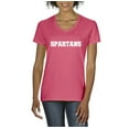 thumbnail image 1 of MmF - Women's T-Shirt V-Neck Short Sleeve, up to Women Size 3XL - Spartans, 1 of 5
