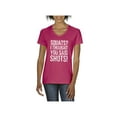 thumbnail image 1 of MmF - Women's T-Shirt V-Neck Short Sleeve, up to Women Size 3XL - Squats I Thought You Said, 1 of 5
