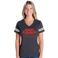 thumbnail image 1 of MmF - Womens Football Fine Jersey T-shirts - Christmas Daddy Claus in Red, 1 of 5