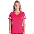 thumbnail image 1 of MmF - Womens Football Fine Jersey T-shirts - Christmas Daddy Claus in Red, 1 of 4