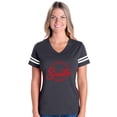thumbnail image 1 of MmF - Womens Football Fine Jersey T-shirts - ELF CERTIFIED SANTA APPROVED XMAS, 1 of 5