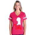 thumbnail image 1 of MmF - Womens Football Fine Jersey T-shirts - Halloween Her Jack Matching Halloween Couple, 1 of 4