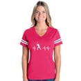 thumbnail image 1 of MmF - Womens Football Fine Jersey T-shirts, up to Size 3XL - Baseball, 1 of 5