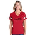 thumbnail image 1 of MmF - Womens Football Fine Jersey T-shirts, up to Size 3XL - Basketball Heartbeat, 1 of 5