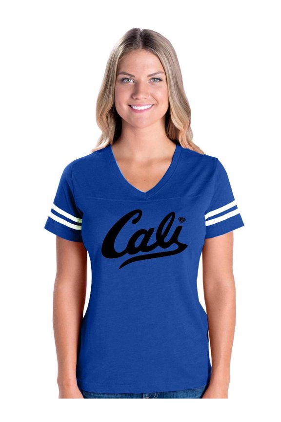 MmF - Womens Football Fine Jersey T-shirts, up to Size 3XL - California Cali
