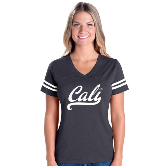 MmF - Womens Football Fine Jersey T-shirts, up to Size 3XL - California Cali