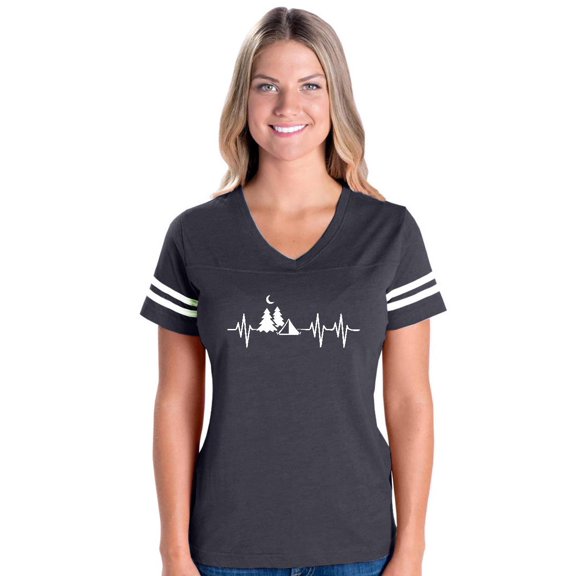 MmF - Womens Football Fine Jersey T-shirts, up to Size 3XL - Camping Hiking Gift