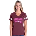 thumbnail image 1 of MmF - Womens Football Fine Jersey T-shirts, up to Size 3XL - Cheerleader Bow 2 Toe, 1 of 5