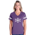 thumbnail image 1 of MmF - Womens Football Fine Jersey T-shirts, up to Size 3XL - Christmas Snowflake, 1 of 5