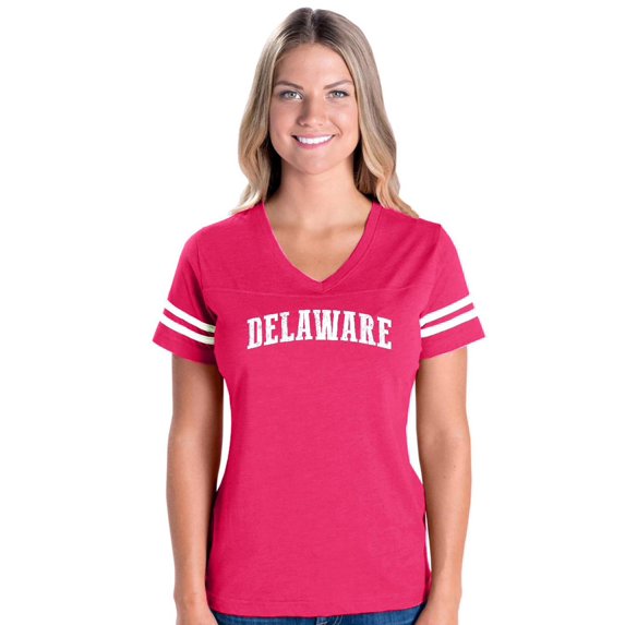 MmF - Womens Football Fine Jersey T-shirts, up to Size 3XL - Delaware