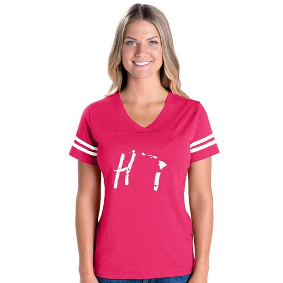 MmF - Womens Football Fine Jersey T-shirts, up to Size 3XL - Hawaii