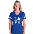 thumbnail image 1 of MmF - Womens Football Fine Jersey T-shirts, up to Size 3XL - Texas Flag, 1 of 5