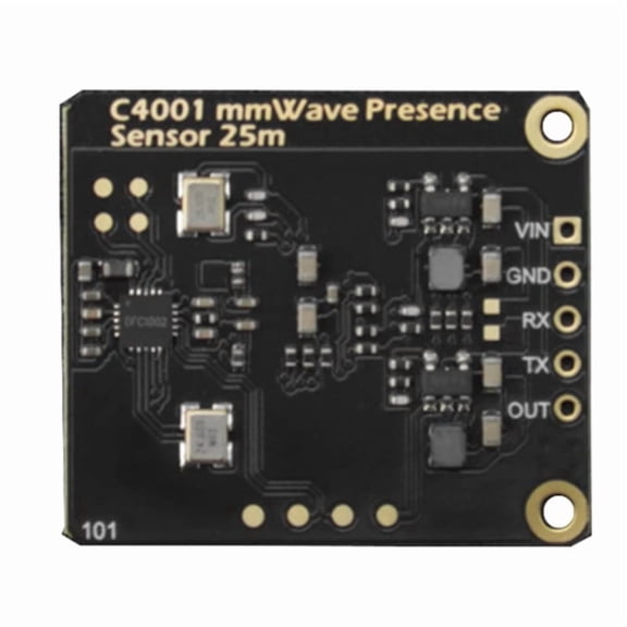 MmWave C4001 24GHz Human Presence Distance Velocity Detection Sensor 25 Meters UART for Real-Time Monitoring Tracking