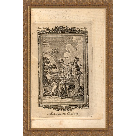 Mme Clairon 26x40 Large Gold Ornate Wood Framed Canvas Art by Paul Revere