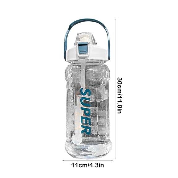 Mmeneyy 1.5 Liter/50.7oz Sports Water Bottles, Portable BPA Free Water Bottle with Measurements & Straw for Gym Workout