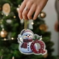 thumbnail image 1 of Mmeneyy 26 Snowman Alphabet Ornaments for Christmas Tree Red Initial Letter Hanging Pendant with Green Hat Mini Monogram Hanging Decorations for Christmas Tree Party Gifts DIY Decor, 1 of 3