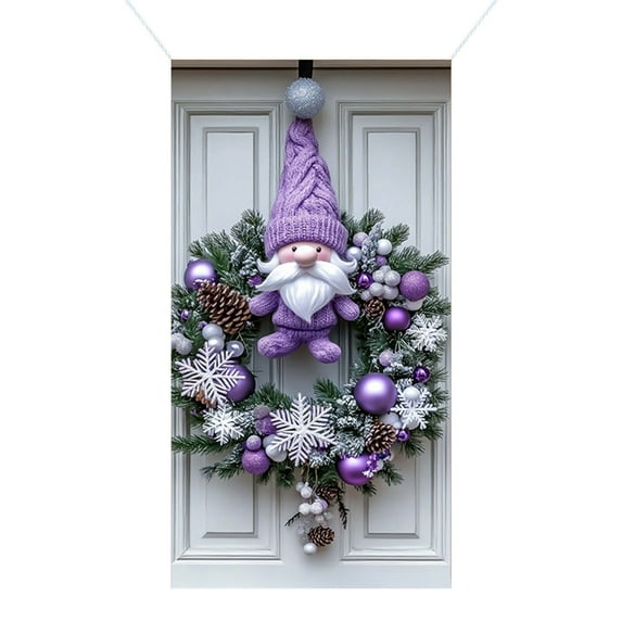 Mmeneyy 35 X 71 Inch Christmas Door Cover - Santa Claus Pattern - Christmas Day Door Decoration - Festival Party Decoration