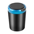 thumbnail image 1 of Mmeneyy Car Ashtray with Lid, Detachable Stainless Smokeless Ash Tray with LED Blue Light, Mini Portable Trash Can for Vehicle Cup Holder, Universal Interior Car Accessories, 1 of 5