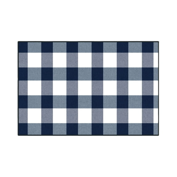 Mmeneyy Christmas Fall Outdoor Rug Orange Plaid Outdoor Rug Hand-Woven Check Rug Layered Doormats For Front Door/Front Porch/Farmhouses/Entryway/Patio