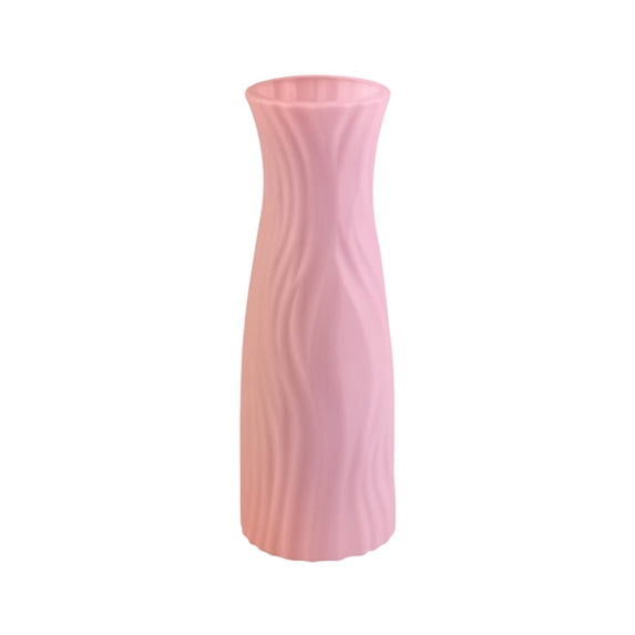 Mmeneyy Faux Ceramic Vase, 8'' Unbreakable Textured Plastic Flower Vase for Home Office Decor