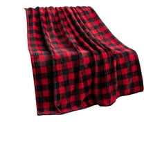 Mmeneyy Fleece Throw Blankets, Buffalo Plaid Throw Blanket for Couch Sofa Bed, Soft Warm Fuzzy Cozy Plush Checkered Blanket, Lightweight Farmhouse Decor