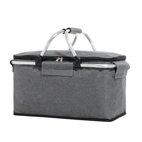 Mmeneyy Heavy Duty Insulated Cooler Bag, Large Capacity Picnic Basket with Comfy Grip Handles for Camping Beach BBQ