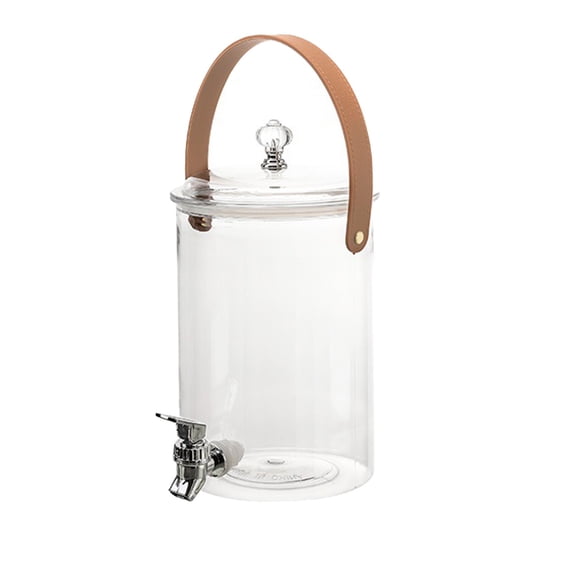 Mmeneyy Large Capacity Plastic Water Dispenser with Faucet and Handle, Leakproof Water Beverage Jar Container for Camping, Party