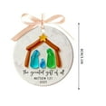 thumbnail image 1 of Mmeneyy Nativity Christmas Ornament, Nativity Scene Sea Glass Ornament, The Greatest Gift of All, Christian Ornament, Christmas 2025 Gift, 1 of 7