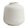 thumbnail image 1 of Mmeneyy Nordic Faux Ceramic Vase, Narrow Opening Ribbed Plastic Flower Vase for Dry and Wet Flower Decoration, 1 of 6
