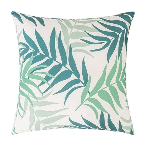Mmeneyy Outdoor Waterproof Throw Pillow Covers, Cute Palm Leaf Patterned Double Sided Square Pillowcase for Patio Sofa Beach Pool