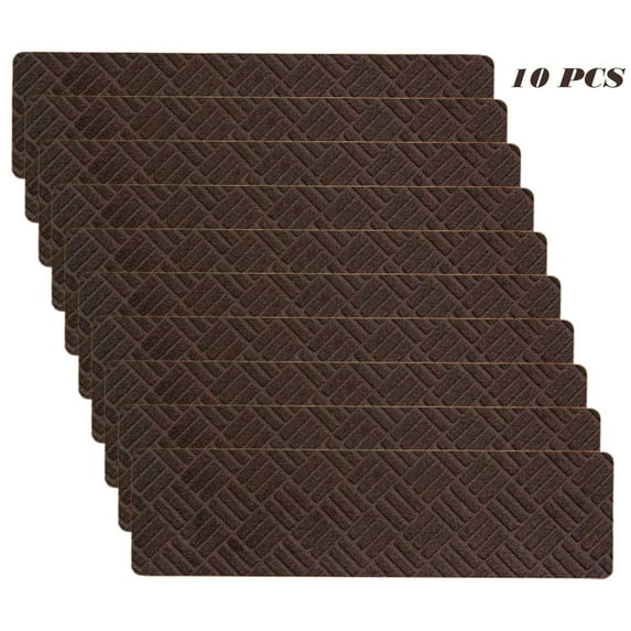 Mmeneyy Stair Treads Carpet 10 pcs for Wooden Steps with Non Slip Rubber Backing, 100% Polyester Soft Stairs Resistant Indoor Skid Runner Safety Rugs for Kids Elders and Pets 22" * 7"
