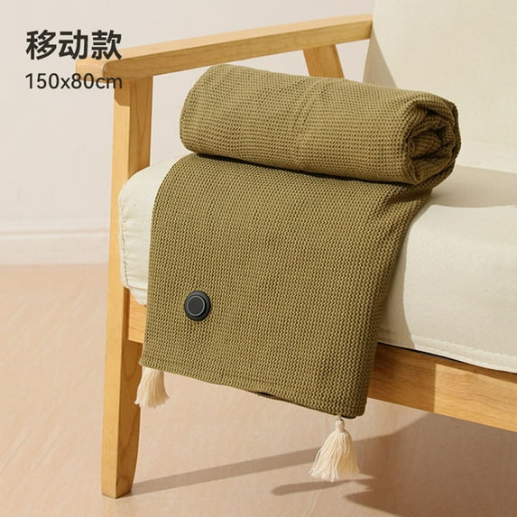 Mmeneyy USB Heated Blanket Heated Throw Blanket USB Throw Blanket With Zipper Wearable Portable Throw Wrap Washable