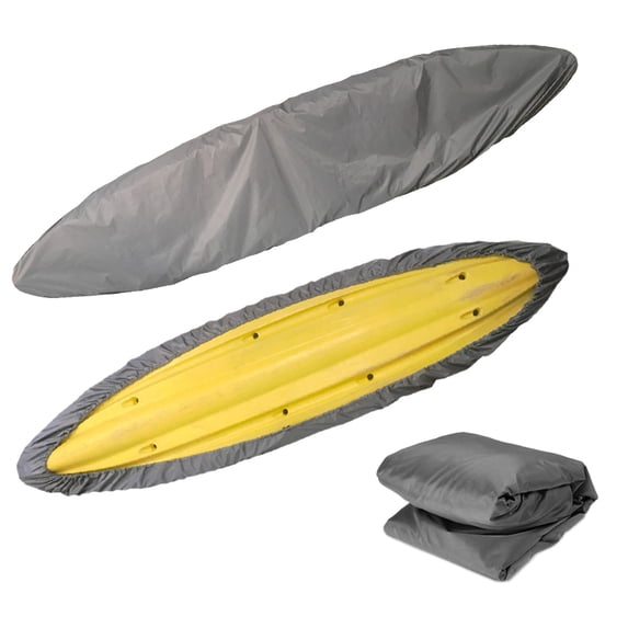 Mmeneyy Waterproof Kayak Cover, UV Resistant Dust Proof Boats Canopies Shield Protector for Outdoor Storage, Universal Fits
