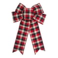 thumbnail image 1 of Mmeneyy Xmas Decorations, Red Black Buffalo Plaid Large Christmas Bows, Christmas Tree Bow Large Red Christmas Bows Indoor Outdoor Xmas Hanging Christmas Wreath Bows for Fence Fireplace, 1 of 3