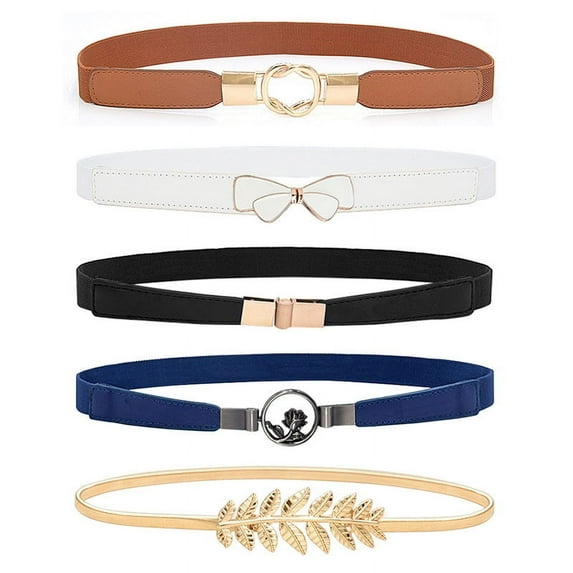 Mmgoqqt Elastic Waist Band Women's Fashion Dress Belts Skinny, M