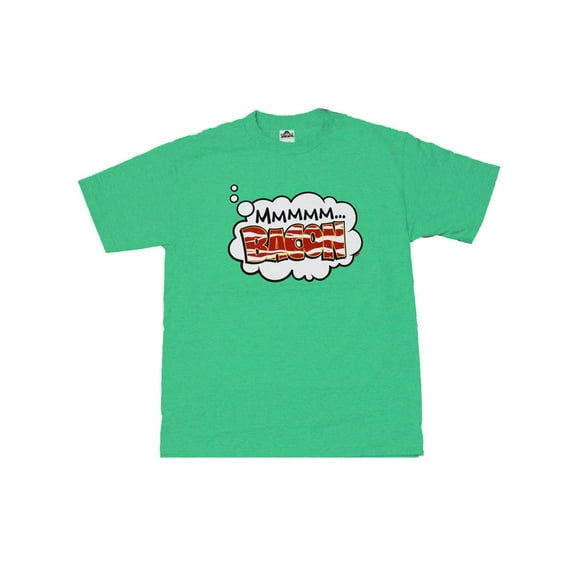 Mmm Bacon Graphic T-Shirt Green, Medium