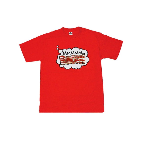 Mmm Bacon Graphic T-Shirt Red, Large