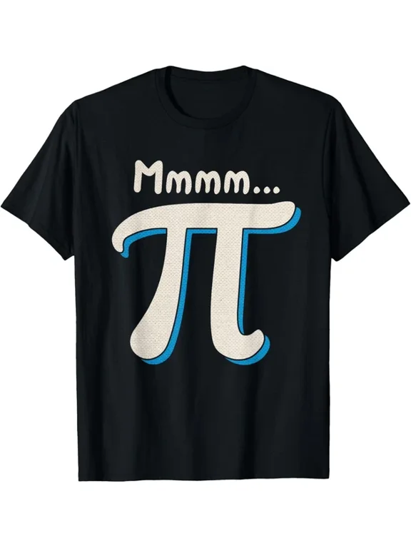 Mmmm Lover Pi Day Math Pun Algebra And Pie Gift Casual Look For Everyday Moments T-Shirt, Size S-5XL