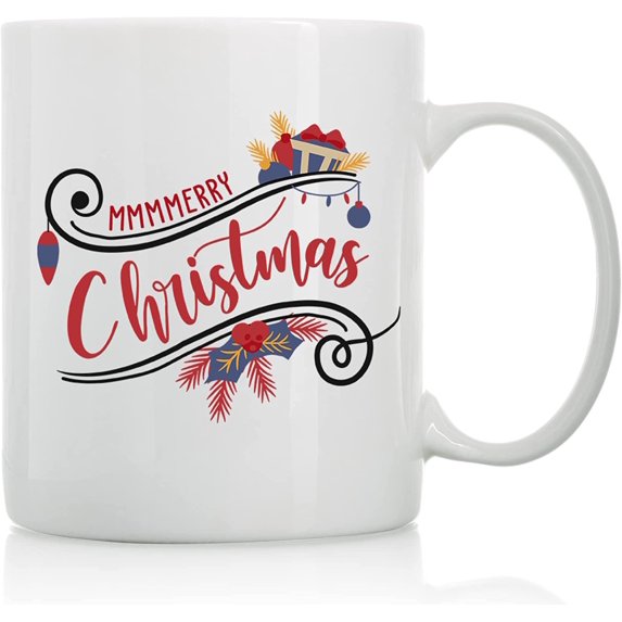 Mmmmery Christmas Mug - 11oz and 15oz Funny Coffee Mugs - The Best Funny Gift for Teacher from Students and Colleagues - Coffee Mugs and Cups with Sayings by