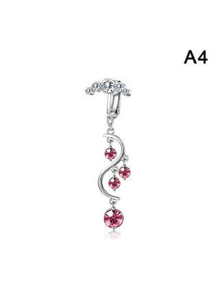  M&P Fake Belly Button Piercing - Magnetic Navel Ring - Without  Piercing - Non Pierced - Clip on - Surgical Steel (Shadow) : Clothing,  Shoes & Jewelry