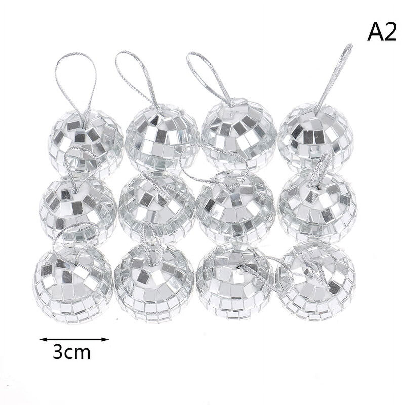 Mmucco Christmas Ball Ornaments 28Cm Mini Disco Mirror Ball Christmas