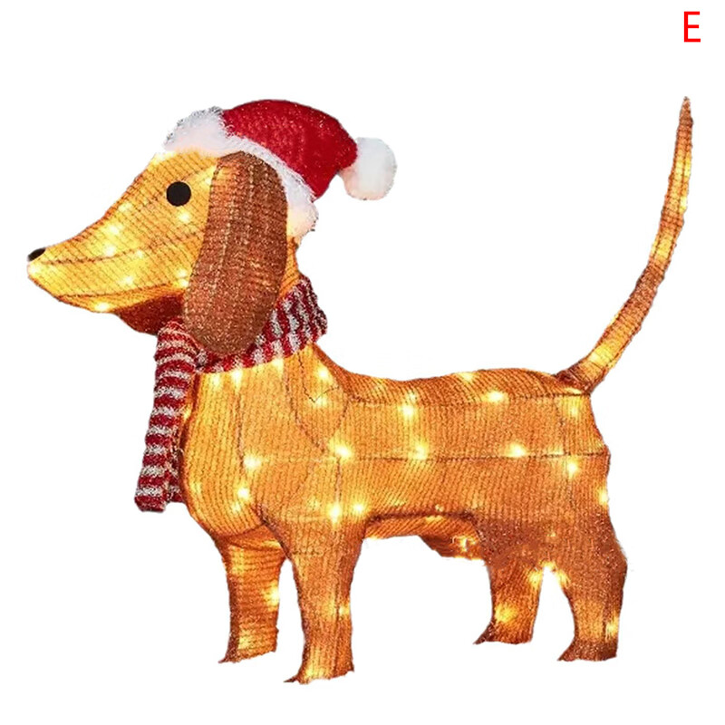 Mmucco Christmas Decorations Outside LightUp Animals,Dog,Deer,Santa