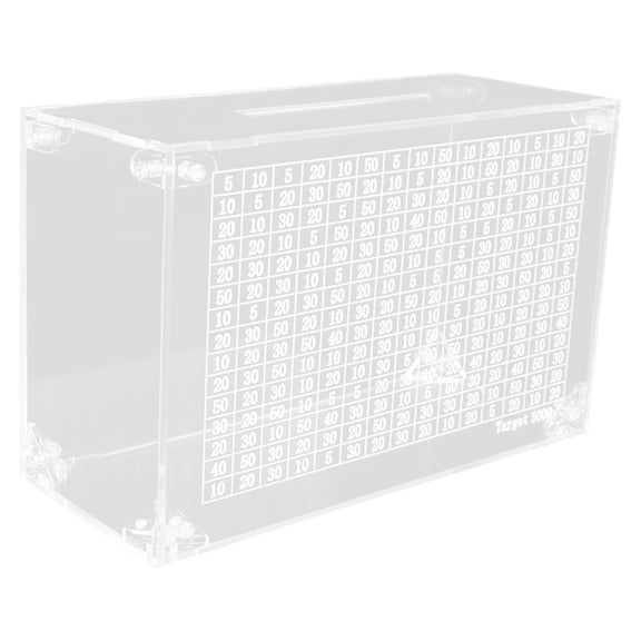 Mnhhatv Acrylic Deposit Box, Home Counter Savings Jar, Transparent Desktop Storage Canister, Practical Gift for Organizing Coins, Banknotes, and Small Items