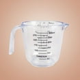 thumbnail image 1 of Mnhhatv Clear Plastic Measuring Cup - Food Grade Measuring Cup with Handle, Small Size for Baking, Cooking, Water & Milk Measurements, Easy-to-Read Scale for Kitchen Use, 1 of 3