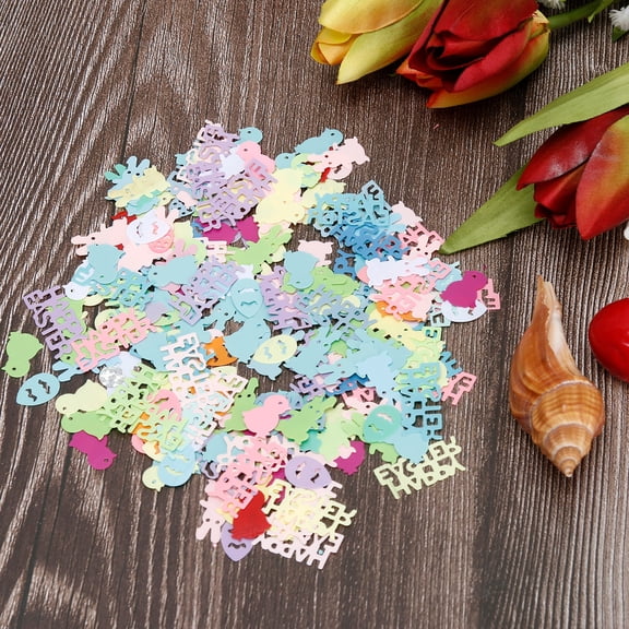 Mnhhatv Easter Bunny Chick Confetti Home Decoration Mixed PVC Sequins Spring Festival Party Favors Table Scatter Holiday Decor for Wedding Birthday Easter Celebration Indoor Outdoor Table Centerpiece