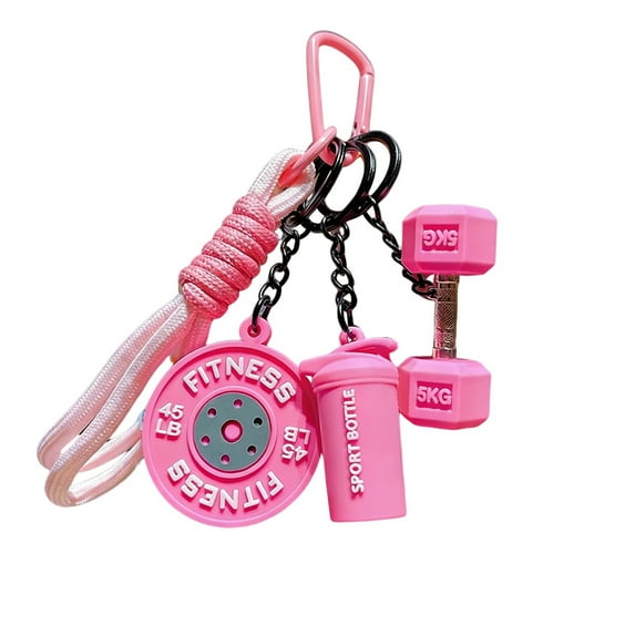 Mnhhatv Fitness Keychain Set - Mini Dumbbell, Kettle & Weight Keychains for Gym Lovers, Fun Gym Gifts for Men and Women, Ideal for Backpack Pendants, Gym Accessories, and Motivational Gifts